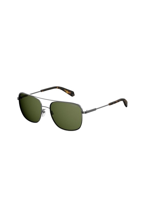 Polaroid, Polarizált aviator napszemüveg, Ezüstszín/Katonai zöld, 58-18-145 Standard