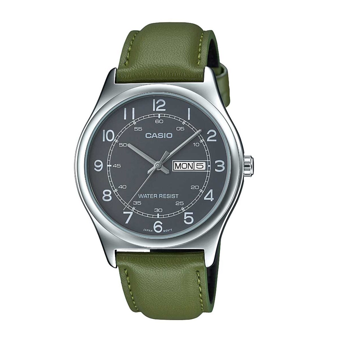 Ceas Casio MTP-V006L Enticer Day and Date Display, Alb