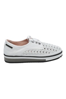 Pantofi dama casual albi cu talpa inalta-36 EU Pantofi dama casual albi cu talpa inalta-36 EU
