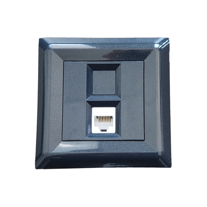 Компютърна розетка LB Light Softline Cat.6 RJ45, Перлено Черно