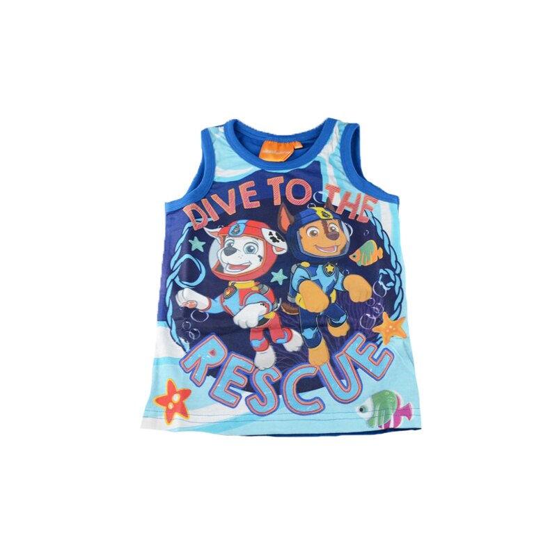 Tricou fara maneca baieti Paw Patrol Setino 980-308B, Multicolor