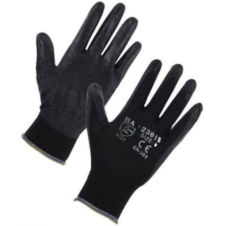 Manusi de protectie, marimea S, nylon poliuretan, negru,Vivo