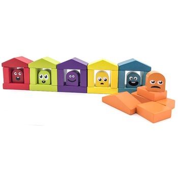 Jucarie Din Lemn, Cubika, “Casutele vesele ” Jucarie Din Lemn, Cubika, “Casutele vesele ”