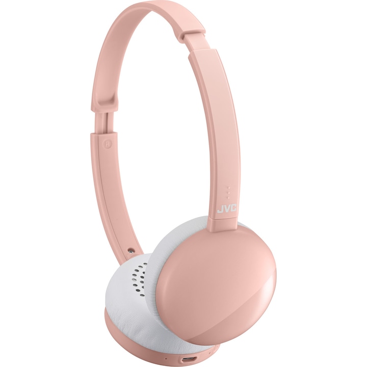 Casti Audio On Ear JVC HA-S22W-P-U, Wireless, Bluetooth, Microfon, Autonomie 17 ore, Roz