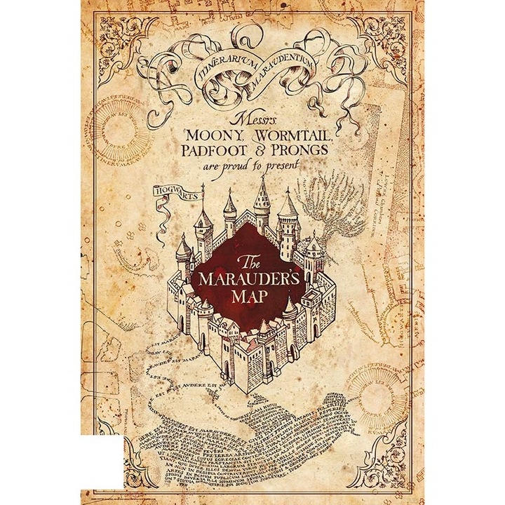 Harry Potter "Tekergok térképe" - poszter(91.5x61)