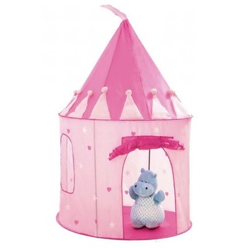 Cort de Joaca, PRINCESS CASTLE, 125 CM Inaltime, Pentru Interior/Exterior, cu Inimioare si Stelute, Montare Rapida si Usoara, Constructie Solida, Roz Cort de Joaca, PRINCESS CASTLE, 125 CM Inaltime, Pentru Interior/Exterior, cu Inimioare si Stelute, Montare Rapida si Usoara, Constructie Solida, Roz