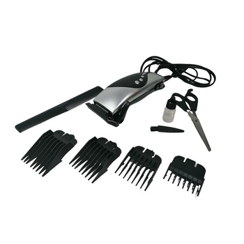 Aparat de tuns, lama otel, 4 capete, 8 accesorii, servieta metalica, gri Aparat de tuns, lama otel, 4 capete, 8 accesorii, servieta metalica, gri