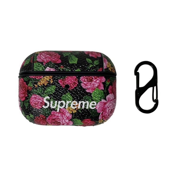 Husa suport din piele cu model pentru Apple AirPods Pro, Multicolor, BBL1518