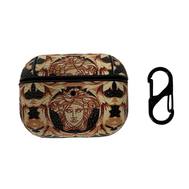 Husa suport din piele cu model pentru Apple AirPods Pro, Multicolor, BBL1517