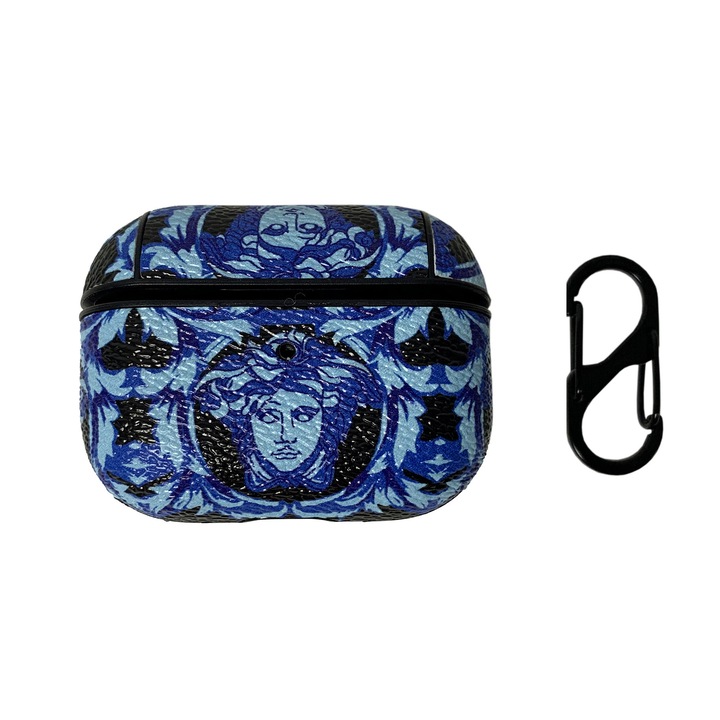 Husa suport din piele cu model pentru Apple AirPods Pro, Multicolor, BBL1503