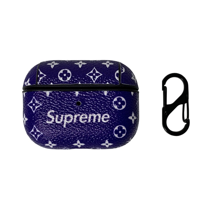 Husa suport din piele cu model pentru Apple AirPods Pro, Multicolor, BBL1501