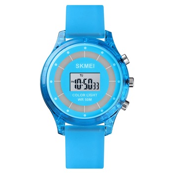 Ceas de copii SKMEI 1596 digital , alarma, cronometru, iluminare, waterproof 5ATM, albastru Ceas de copii SKMEI 1596 digital , alarma, cronometru, iluminare, waterproof 5ATM, albastru