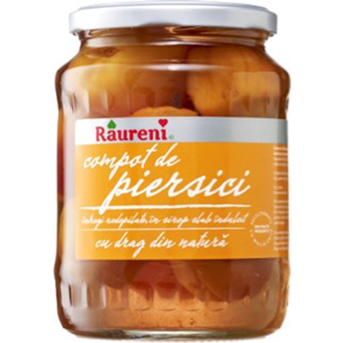Compot piersici intregi Raureni, 720g - eMAG.ro