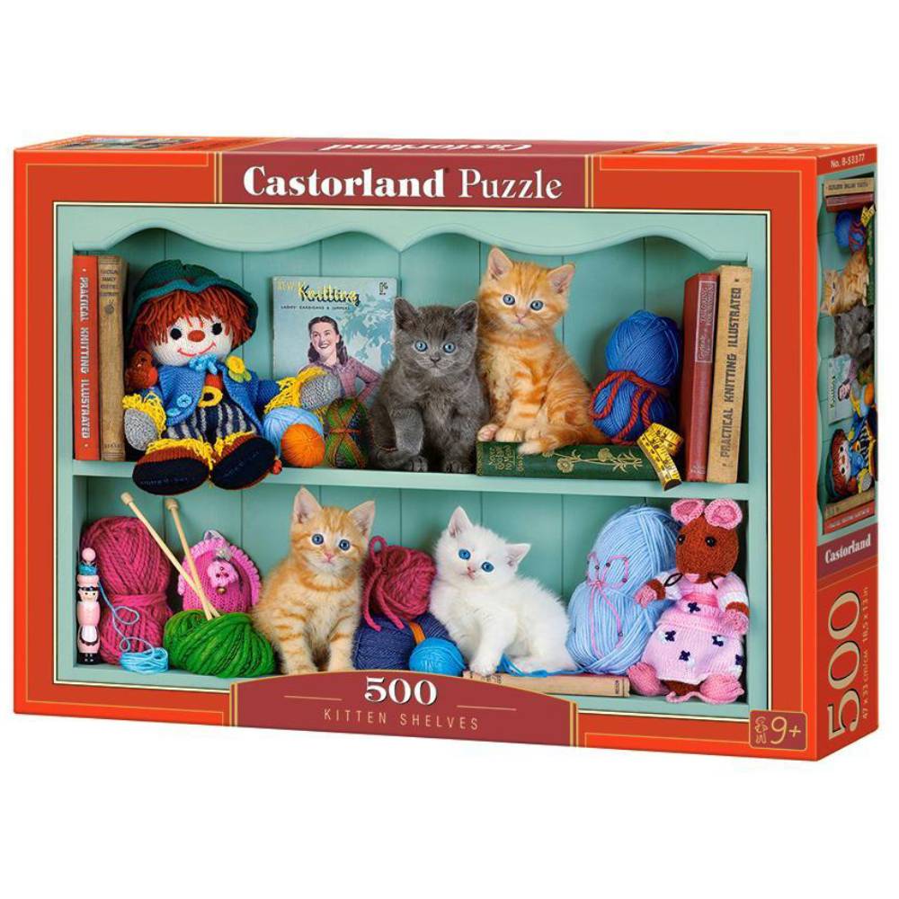 Puzzle Castorland, Kitten Shelves, 500 piese