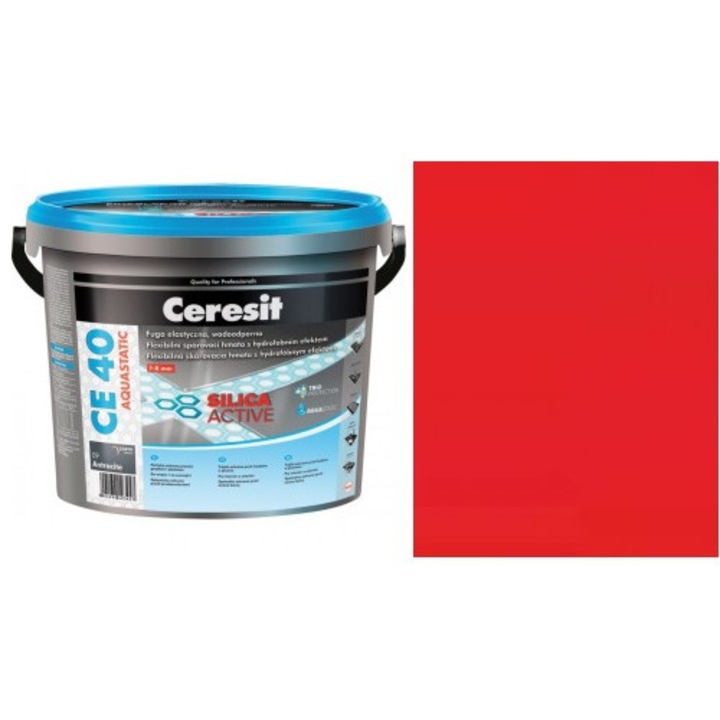 Фугираща смес Ceresit CE40, 2кг, Чили, Аквастатичен ефект, Вътрешно и външно приложение, За стени, Подове, Фаянс, Плочи, Мозайки