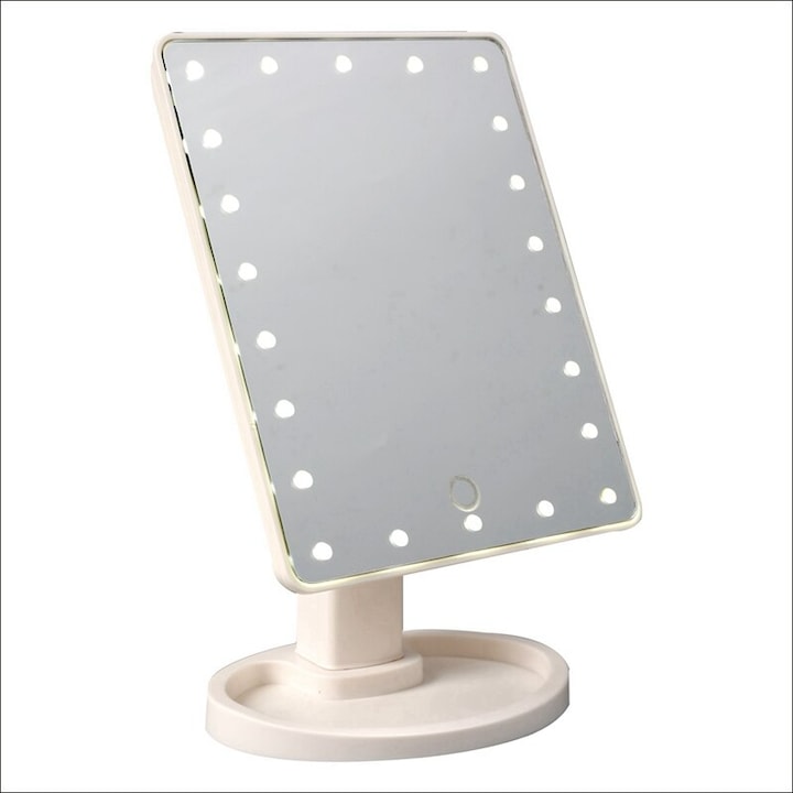 Oglinda pentru machiaj cu iluminare LED, buton touch ON/OFF