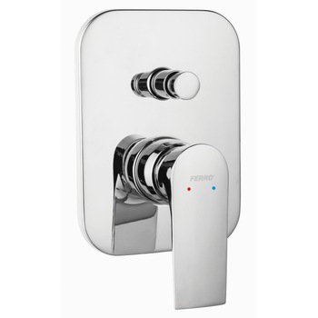 Baterie Ferro ingropata pentru cada/dus cu 2 iesiri, Square Baterie Ferro ingropata pentru cada/dus cu 2 iesiri, Square