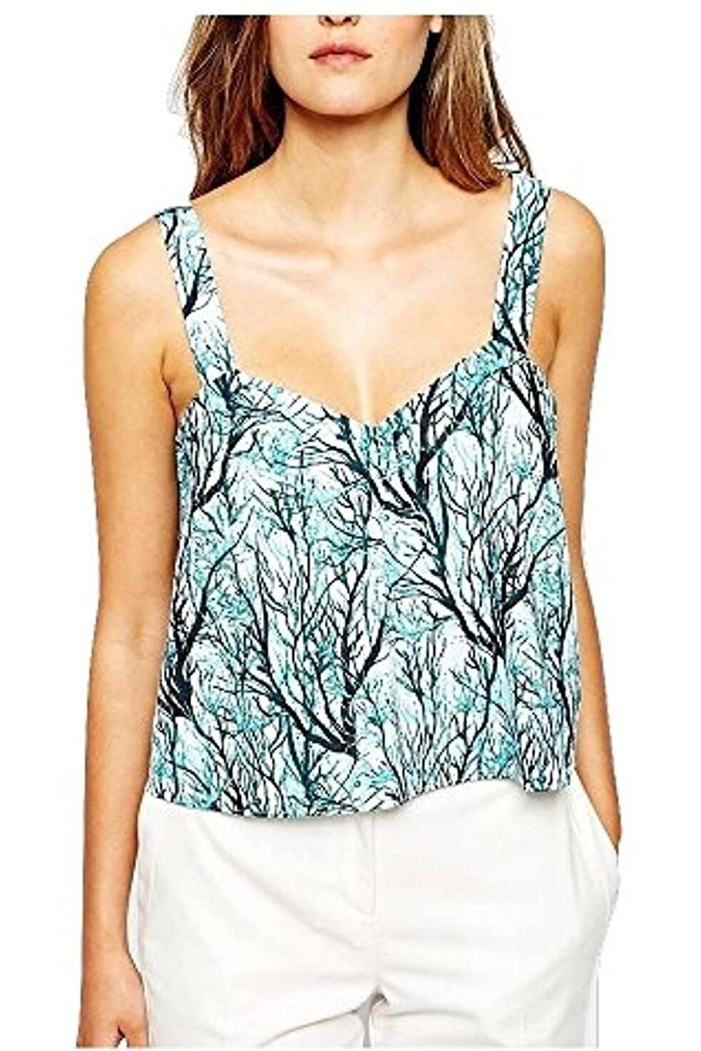 Maiou dama, French Connection, 72DNM, Verde/Alb