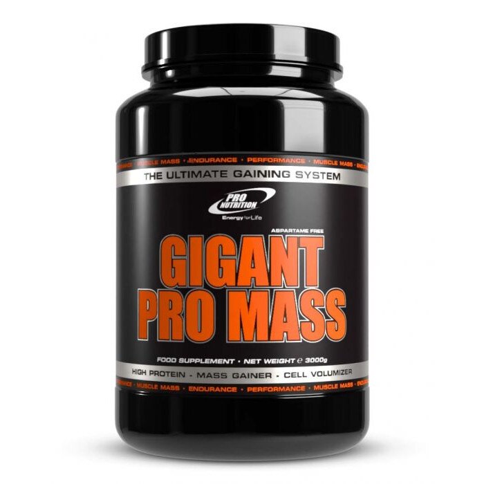 Gainer pentru dezvoltare musculara, Gigant Pro Mass ciocolata, 3000g