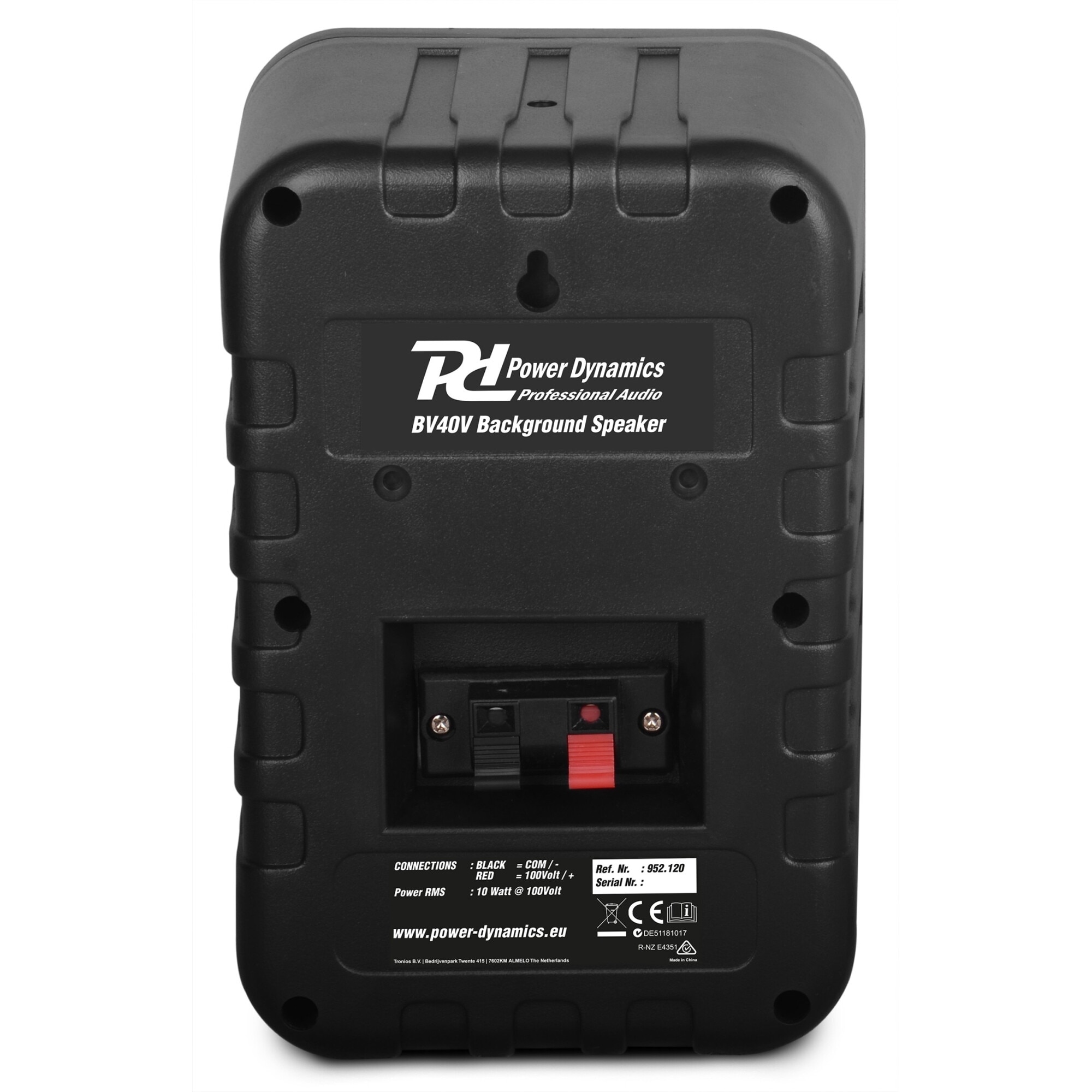 Set de boxe de interior, 100V/8ohm, 10W, 4", negru, Power Dynamics BV40B