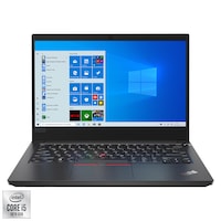 Laptop ultraportabil Lenovo ThinkPad E14, cu procesor Intel Core i5-10210U pana la 4.20 GHz, 14", Full HD, 8GB, 512GB SSD, Intel UHD Graphics, Windows 10 Pro, Black