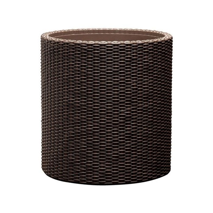 Keter Cylinder, Közepes Műanyag Virágláda/Virágcserép, Szatén