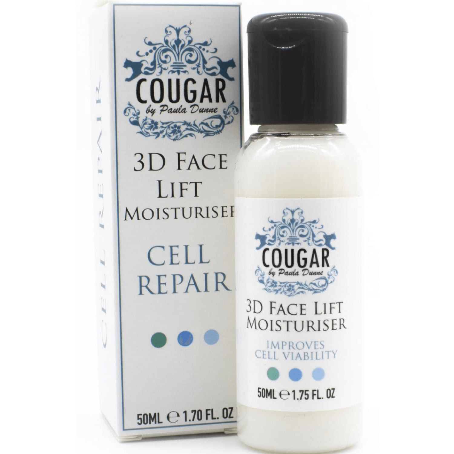 Crema hidratanta anti imbatranire 3D FaceLift Cell Repair Cougar 50 ml
