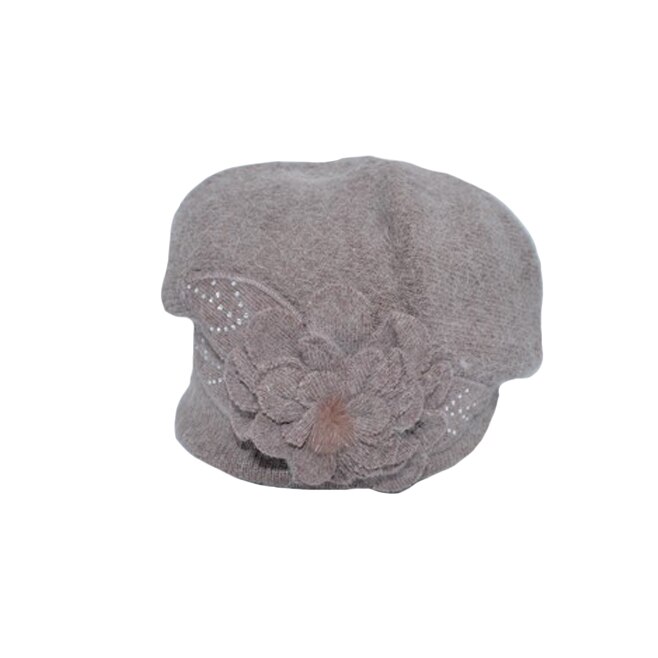 Caciula Suzane accesorizata cu petale 3d si insertii de strasuri,D&J Exclussive,maro