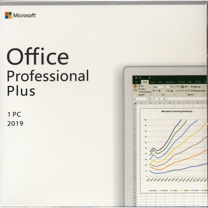 Microsoft Office 2019 Professional Plus, angol, DVD adathordozóval