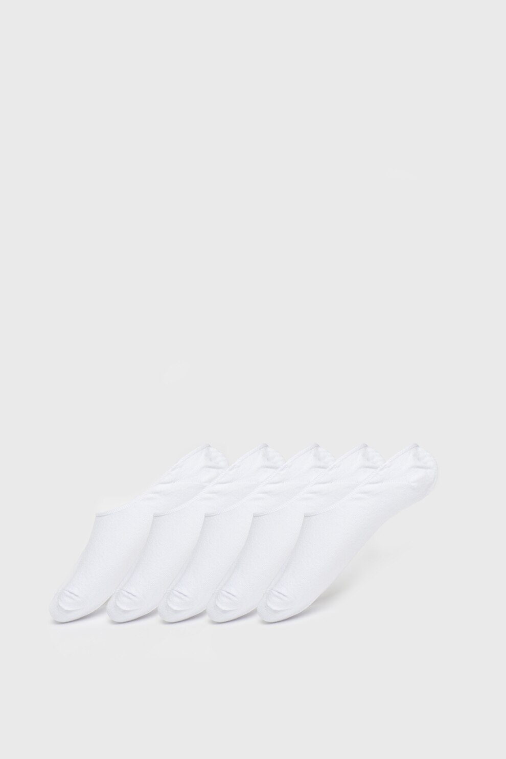 Jack&Jones, Set de sosete foarte scurte Basic - 5 perechi, Alb, One Size