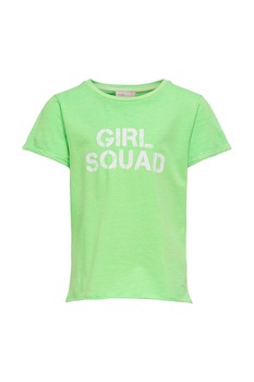 Only, Tricou cu imprimeu text, Verde neon Only, Tricou cu imprimeu text, Verde neon
