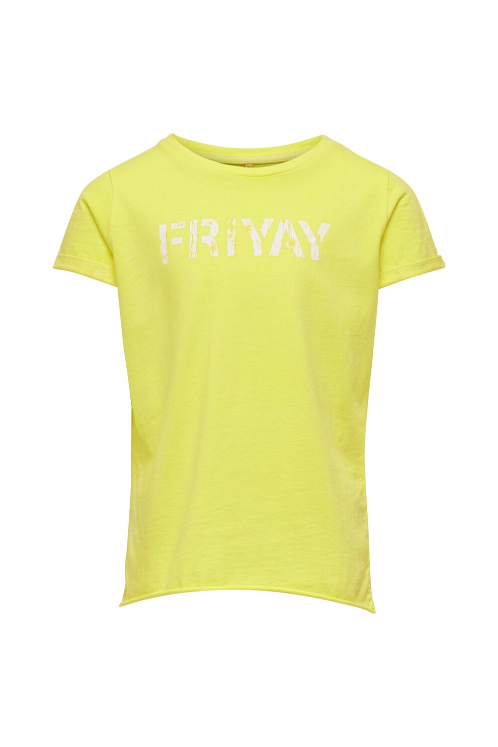 Only, Tricou cu imprimeu text, Galben neon