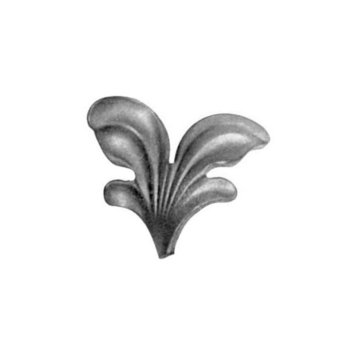 Frunza din tabla ambutisata 70X63mm, dreapta, pentru confectii fier forjat, cod 19352D, Ferrobrand