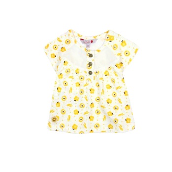 Bluza alba cu flori galbene, Boboli, alb/galben Bluza alba cu flori galbene, Boboli, alb/galben