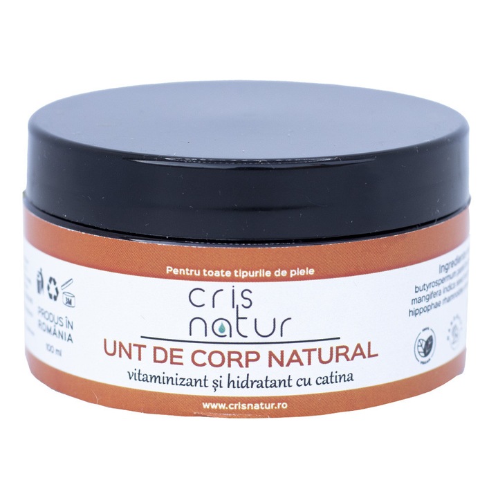 Unt de corp natural vitaminizant si hidratant 100ml realizat manual in Romania