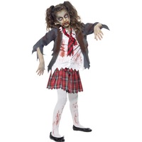 Costum scolarita zombie, masura Teen, 10-12 ani, Smiffy