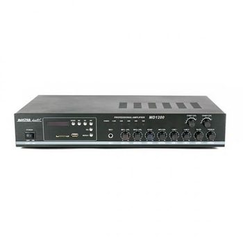 Amplificator Radioficare 100v, Master Audio, negru, 100w, FM, USB, Mp3, 2x intrare Microfon, 2 zone Amplificator Radioficare 100v, Master Audio, negru, 100w, FM, USB, Mp3, 2x intrare Microfon, 2 zone