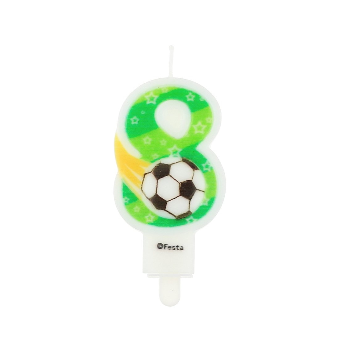 Lumanare cifra 8 Fotbal, verde, Tomvalk, 1 buc