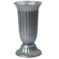 Vaza flori ND, 29x16 cm, plastic, gri