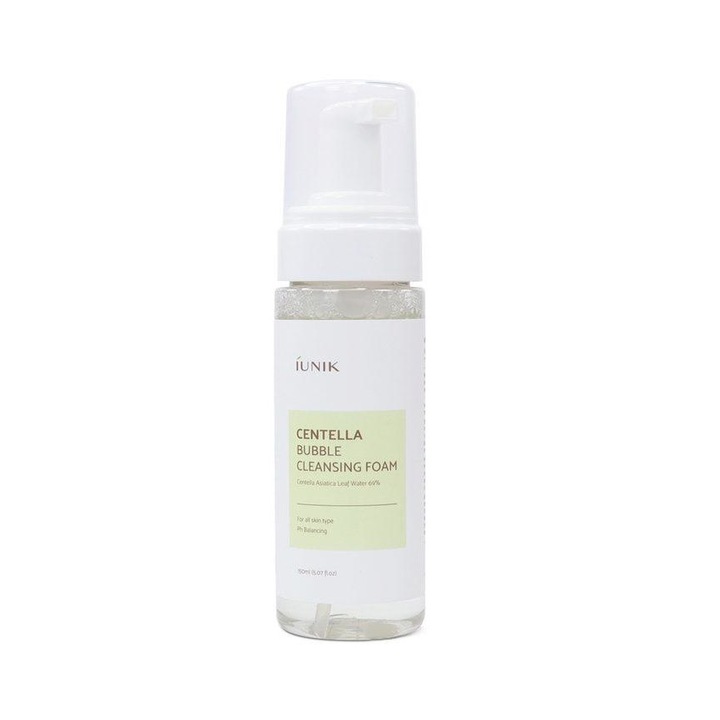 Spuma de curatare cu centella petru toate tipurile de piele, iUNIK, 150 ml