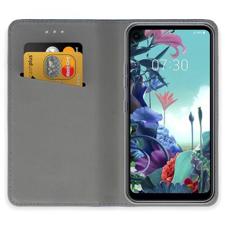 Калъф за LG Q70, Сгъваем, Смарт, Златист