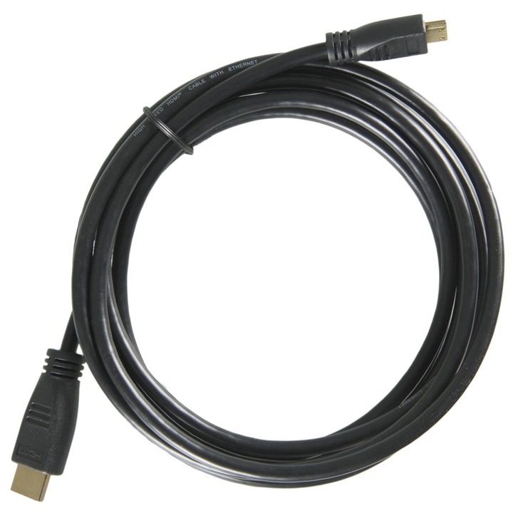 Cablu date si incarcare 4World HDMI - miniHDMI, 3 m lungime, negru