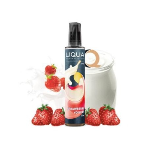 Lichid Tigara Electronica Liqua Shortfill - Strawberry yogurt ,50ml ,0mg/ml