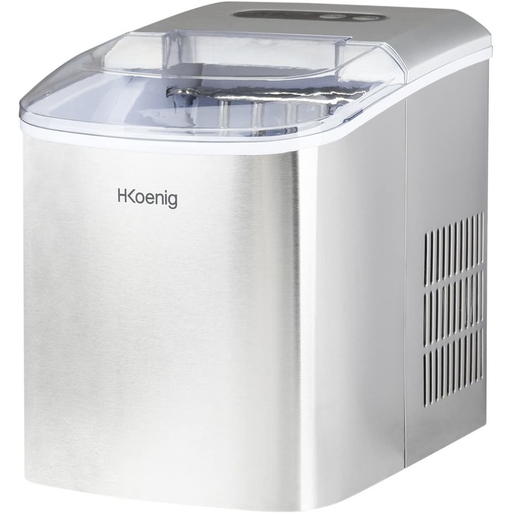 Ледогенератор H.Koenig KB14, Капацитет 12кг/24 ч, 2.1 л, 150W, Сив