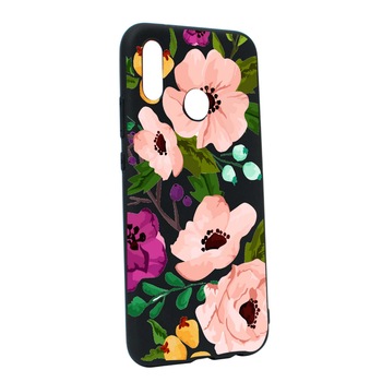 Husa Huawei P20 Lite, Flowers, rezistenta la uzura, anti-alunecare, din silicon Premium, B629 Husa Huawei P20 Lite, Flowers, rezistenta la uzura, anti-alunecare, din silicon Premium, B629