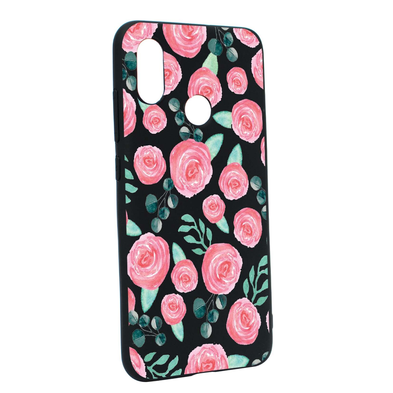Husa Xiaomi Mi A2 Lite / Redmi 6 Pro, Rose Pattern, rezistenta la uzura, anti-alunecare, din silicon Premium, B640