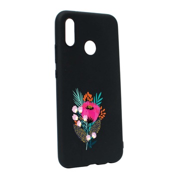 Husa Huawei P20 Lite, Flowers, rezistenta la uzura, anti-alunecare, din silicon Premium, B641 Husa Huawei P20 Lite, Flowers, rezistenta la uzura, anti-alunecare, din silicon Premium, B641