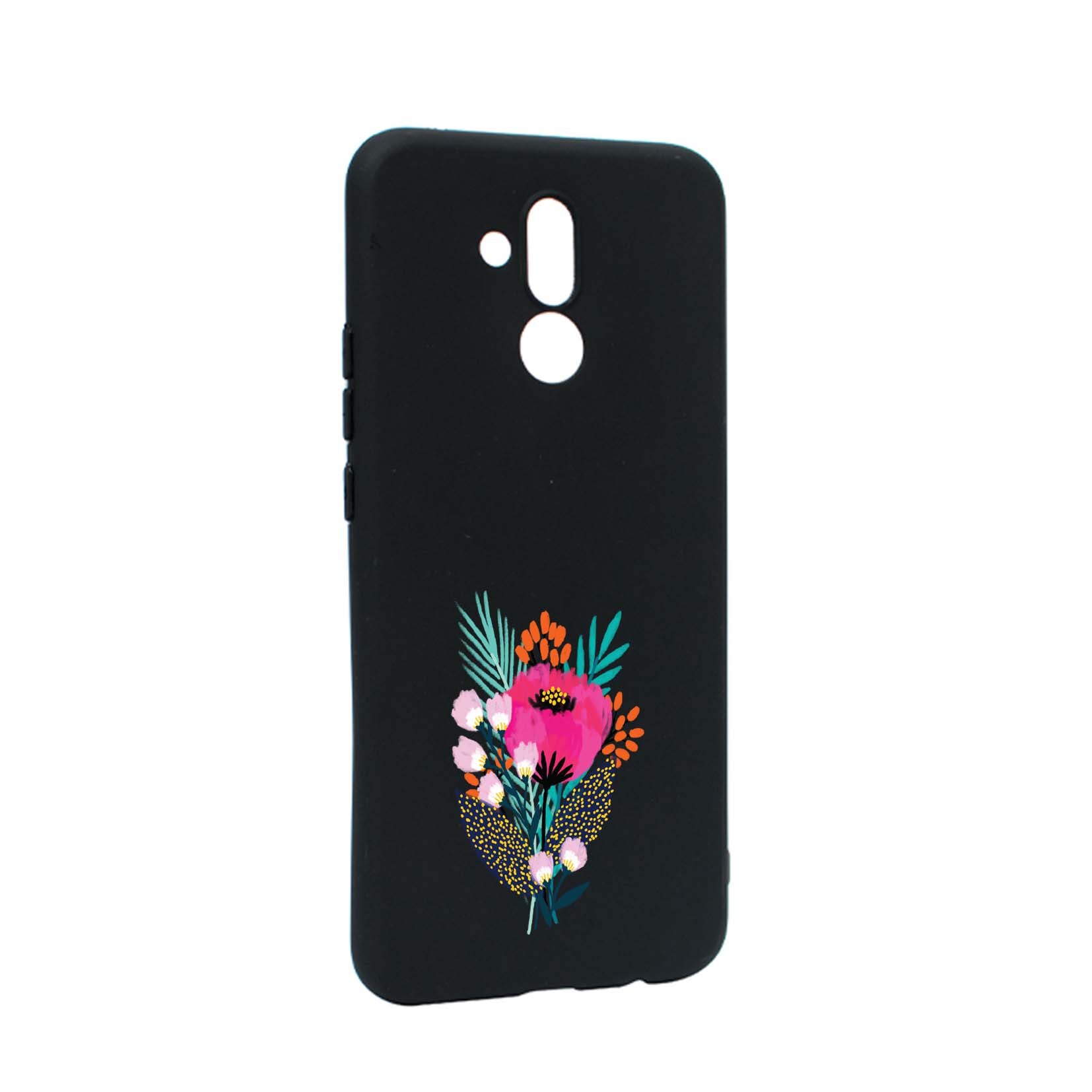 Husa Huawei Mate 20 Lite, Flowers, rezistenta la uzura, anti-alunecare, din silicon Premium, B641