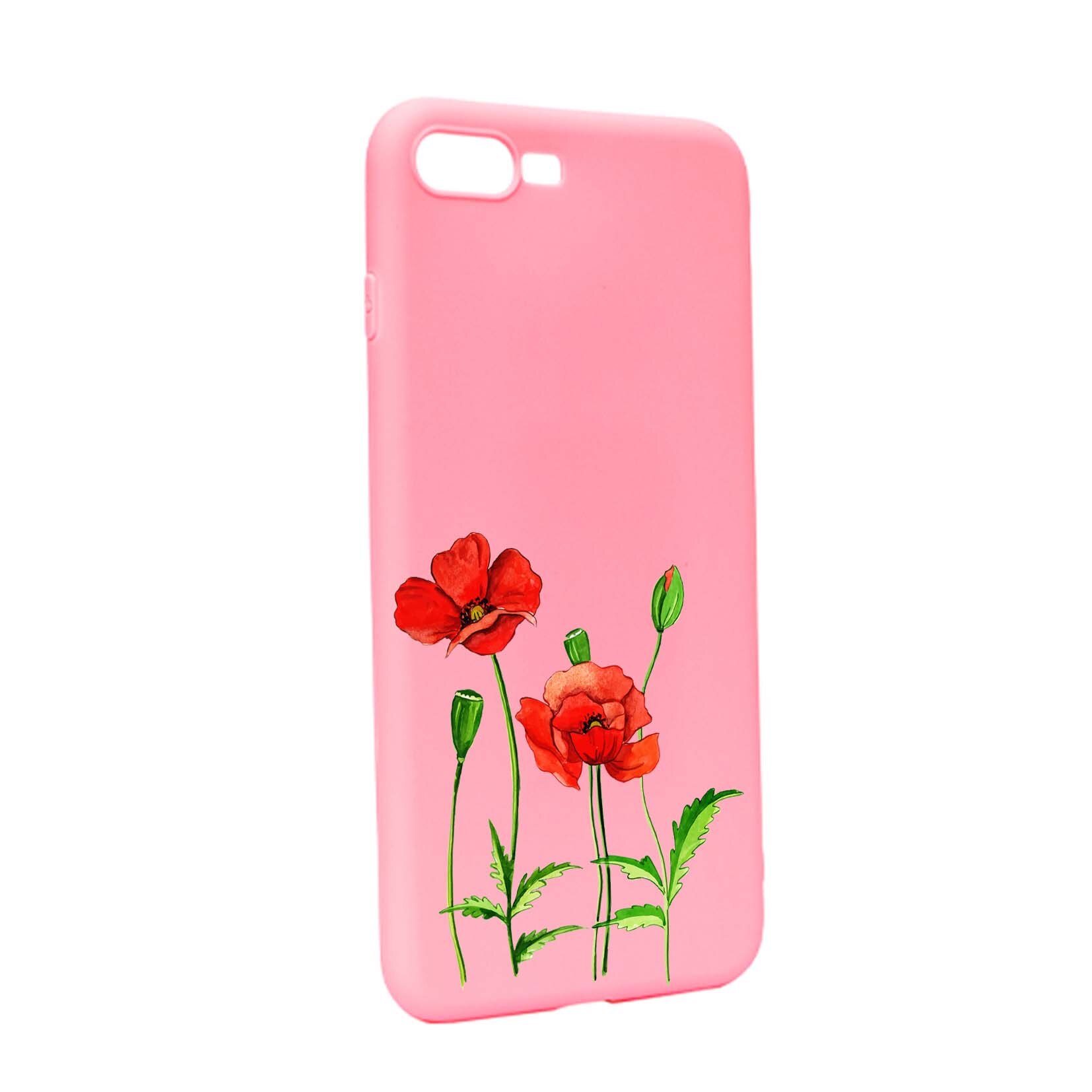 Husa OnePlus 5, Poppy, rezistenta la uzura, anti-alunecare, din silicon Premium, P643