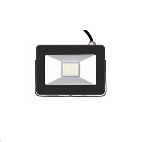 Proiector LED negru MANI, 220V, 20W, IP65, CW 6500K, lumina rece